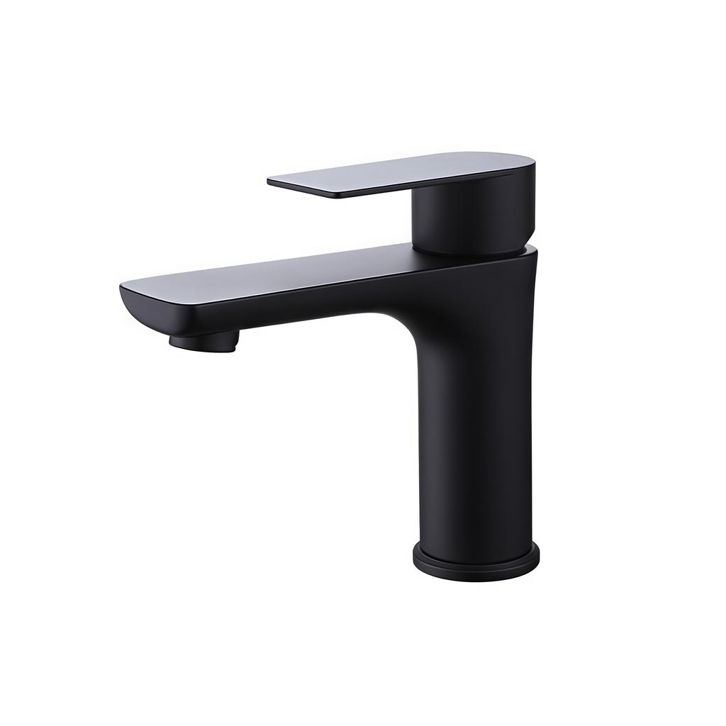 Modern Single-Hole Basin Tap Cold and Hot Water Mixer Faucet with Ceramic Valve Core for Bathroom Bathtub and Sink