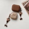 Simple solid color square earphone cover for Apple AirPods 1 /1 generation love butterfly pendant case PRO1/1