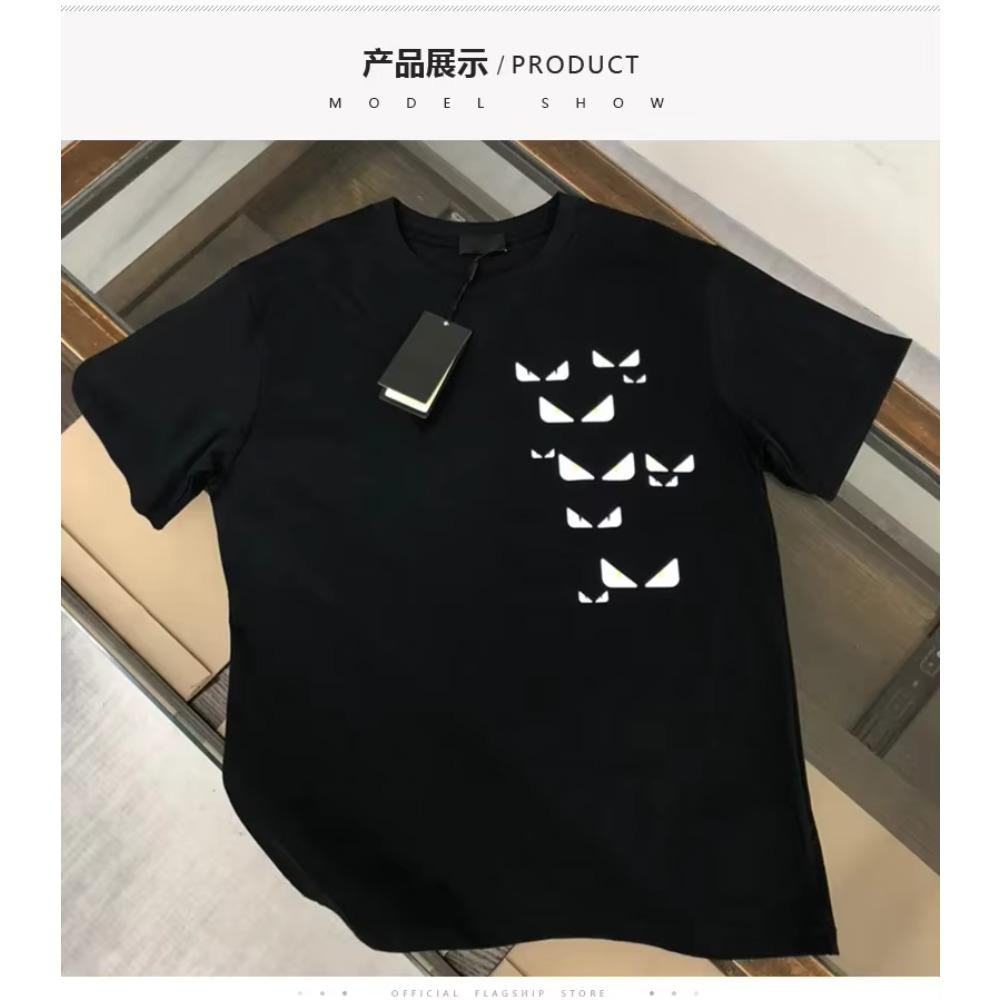 

Летняя модная мужская футболка в стиле ретро с принтом из 100% хлопка с круглым вырезом и маленькими глазами, повседневная футболка для фитнеса и улицы M