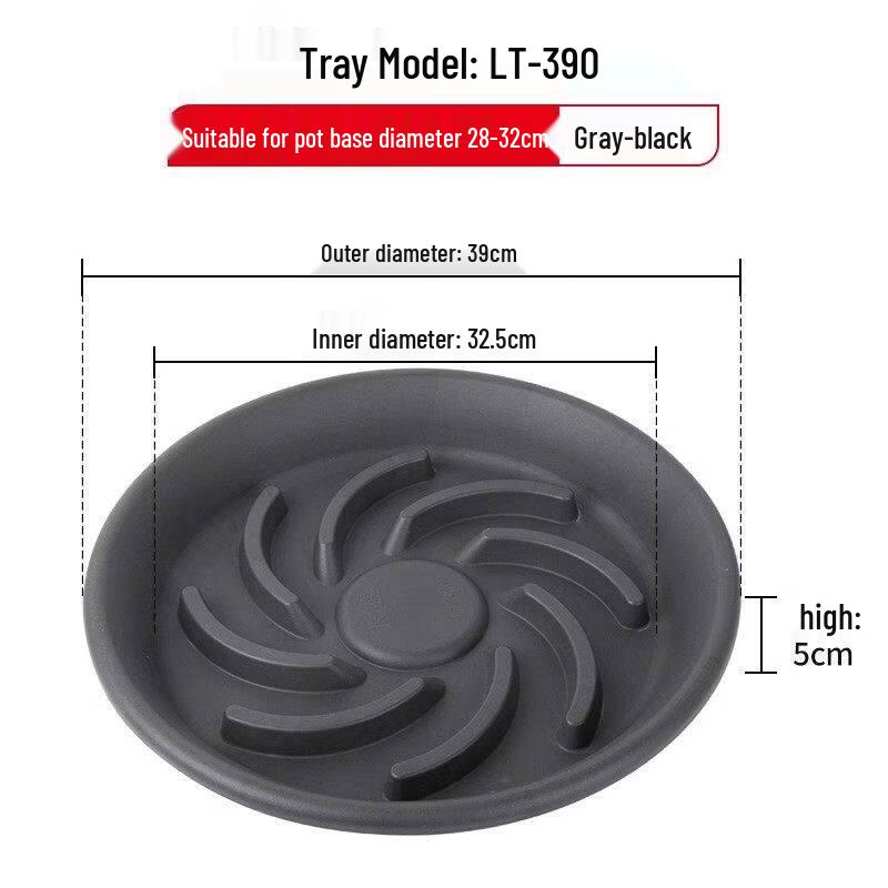 

Thickened Round Plastic Flower Pot with Tray