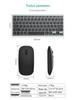 Portable Silent Bluetooth Wireless Keyboard and Mouse Set for Tablets
