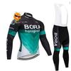 Set Maglia da Ciclismo in Pile da Uomo Invernale Termico Manica Lunga Abbigliamento da Bici per Ciclismo con Clima Freddo