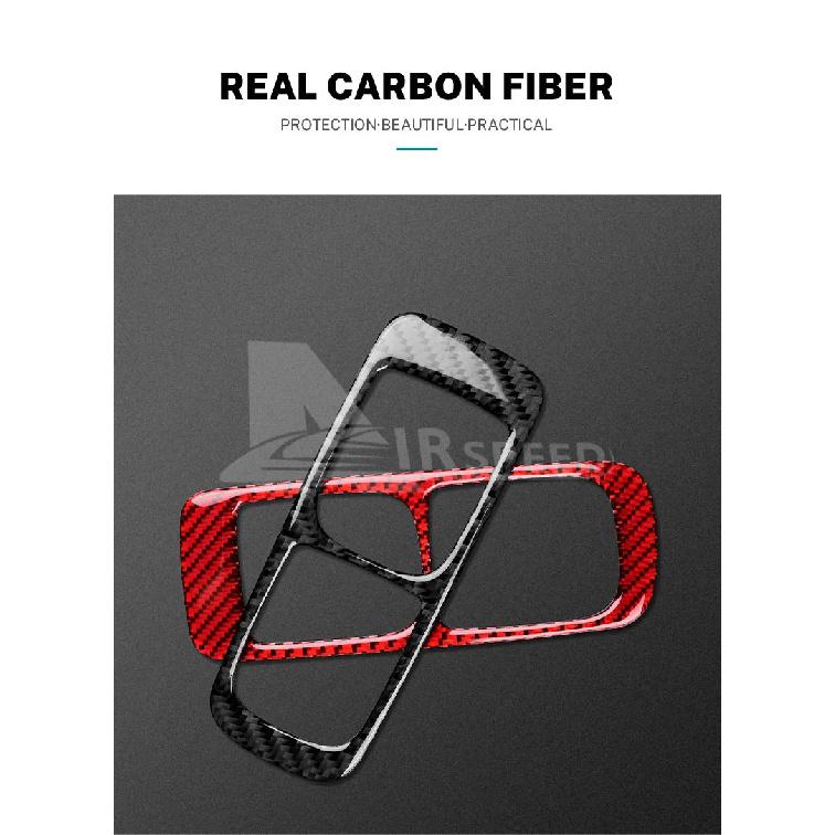 Real Soft Carbon Fiber Sticker For Porsche Cayenne 2003 2004 2005 2006 2007 2008 2009 2010 Window Lifting Button Frame Panel