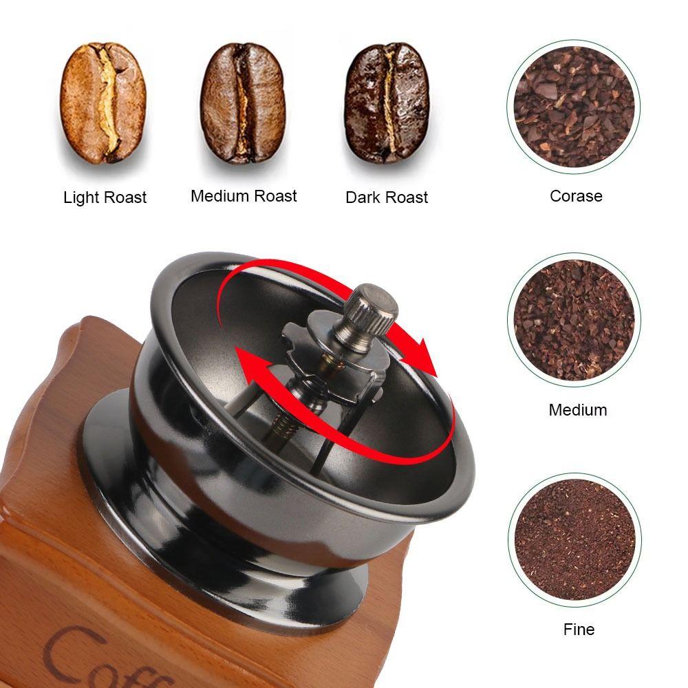 New Vintage Manual Coffee Grinder Wooden Mini Hand Crank Grinders Kitchen Decor DIY Hand Coffee Bean Grinder Classic Coffee
