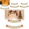 Holiday Banner Decor Pack With Jute Flags For Christmas Thanksgiving Celebrations
