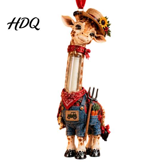 Gift Gadgets for Friends Colleagues Giraffe Christmas Money Holder Ornament Acrylic Cash Clip Hanging Decor Ornaments Tree Bag Car Cute Career