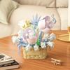 Sunflower Basket Building Blocks - Lego-Compatible Eternal Flower Pot Ornament and Educational Assembling Toy for Girls
