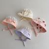 Cute Girls Fetal Caps for Infants Lovely Baby Fisherman Hat Lace Printed Bonnet for Indoor Outdoor Activities