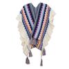 Women's Fashion Spring Autumn Winter Pashmina Ethnic Style Tassel Cape Colorful Knitted Split Shawl
