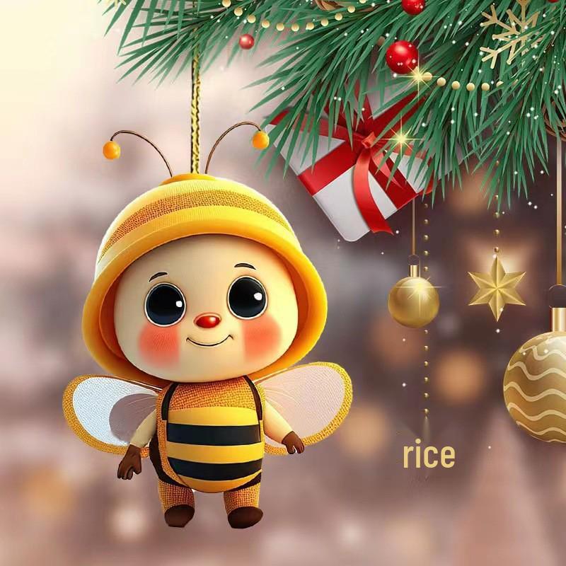 

Adorable Bee Car Mirror Hanging Ornament & Christmas Tree Decoration