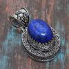 Wonderful Vintage Lapis Lazuli Gemstone Handmade 925 Sterling Silver Jewelry Pendant