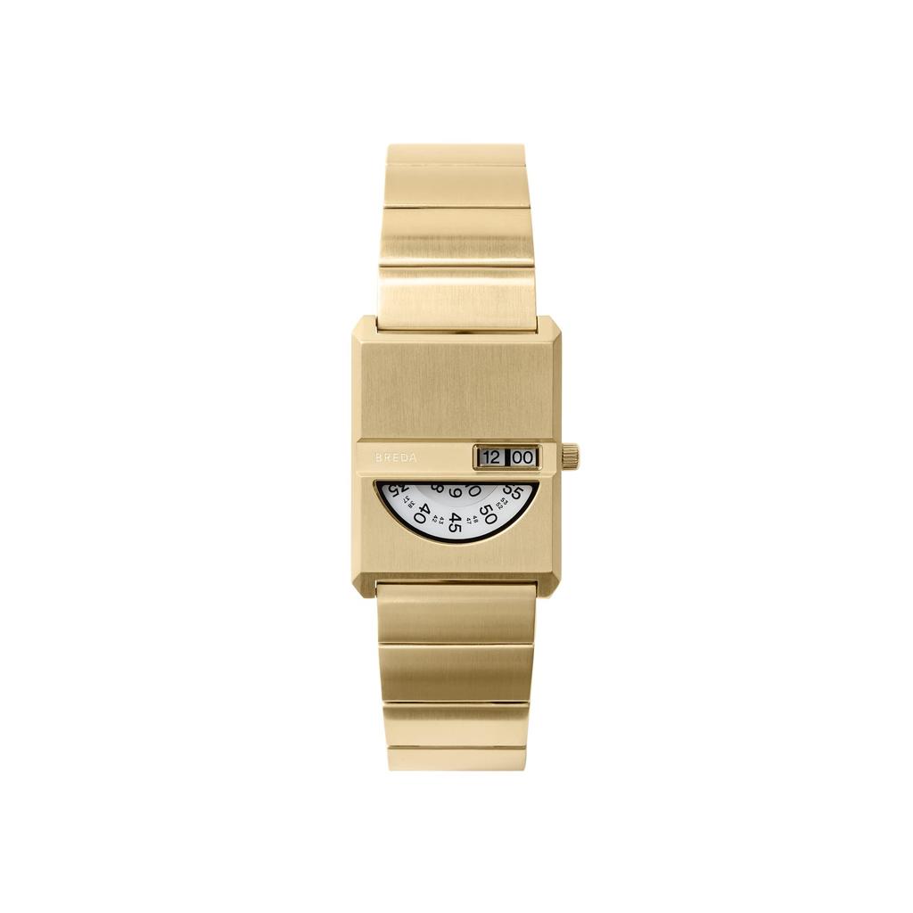 Breda Pulse Tandem Silver Watch for Men and 26mm Gold Women,