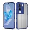 KEYSION Heavy Duty Shockproof Phone Case for VIVO V29 5G V27 5G Soft Silicone+PC Translucent Matte Back Cover for VIVO V25 V29 5G