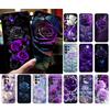Purple Rose Phone Case For Samsung Galaxy S25 S24 S23 S22 S21 Ultra S24 S23 S22 S21 S25 Plus S24 FE