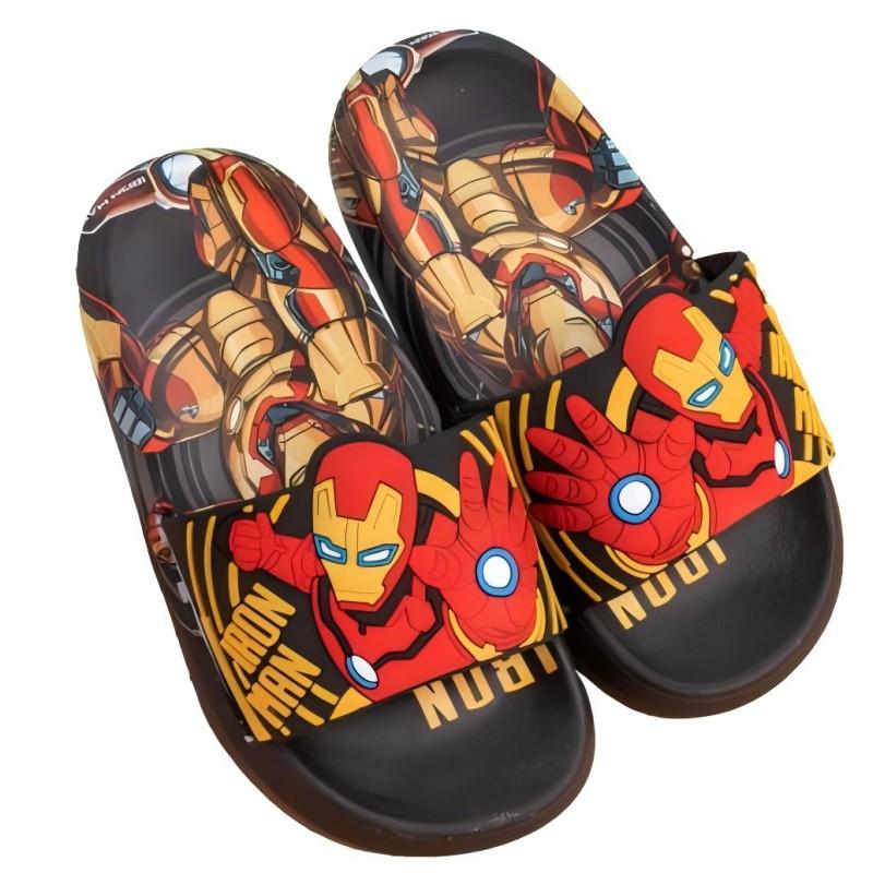 Kids Slippers for Boys Summer Beach Indoor Slippers Cartoon Spiderman Home Soft Non-Slip Children Slippers Garden Shoes