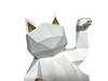 Lucky Cat Object Stylish Scandinavian Style Ornament Interior [Natura Style] (White, Large)