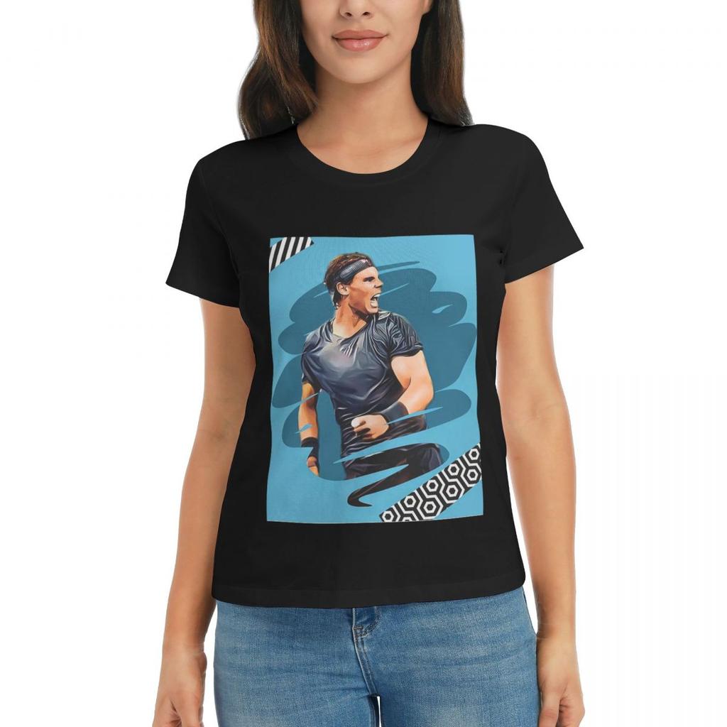 Women TShirt Rafael Nadal Summer Short Sleeve Tees ONeck Cotton T Shirts Clothes Tops Streetwear