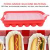 Hot Dog Silicone Mold,6 Cavity Sausage Maker Mould With Lid DIY Homemade Hot Dogs Bread Candy Chocolate Cake Baking Tools Molds