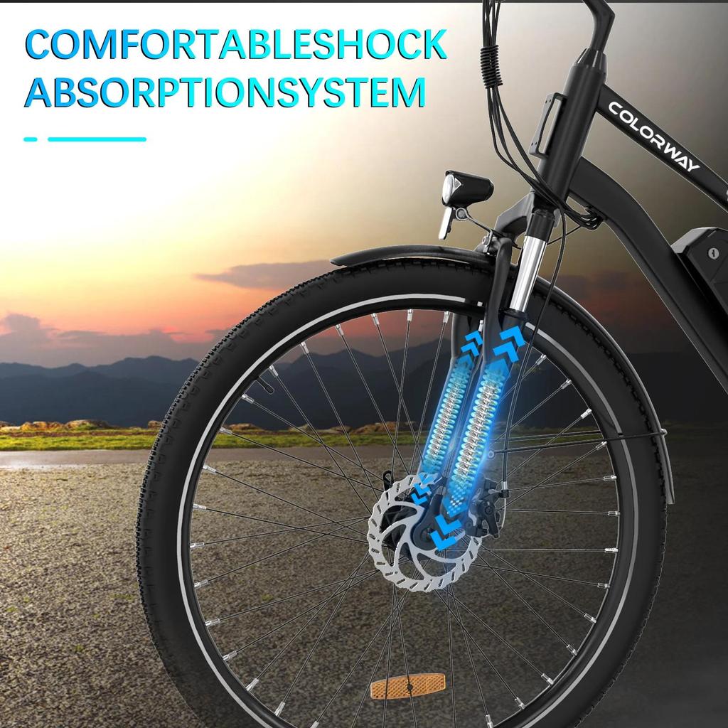 Commuter Ebike Colorway BK27 250W 36V 15Ah Battery 28inch