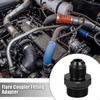 Black 6AN Male To M18x15mm Male Flare Union Coupler Fuel Oil Line Hose Adapter