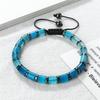 6mm Tiger Eye Onyx Bracelet Adjustable Natural Stone Cylinder Beads Black Obsidian Spacers Stretch Bangle Men Women Gift Jewelry