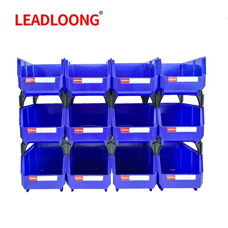 Plastic Stackable Storage Bins Screw Storage Boxes Stackable Bin Parts Organizer Garage Storage Bins (9pcs)