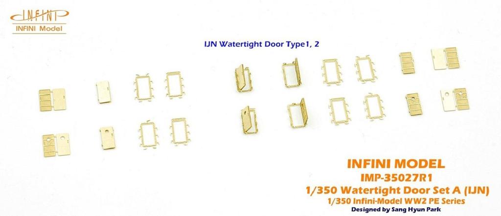 Infinimodel 1/350 IMP Series Japanese Navy Watertight Door Etched Parts for Ships, Plastic Model Kit Parts IMP3527