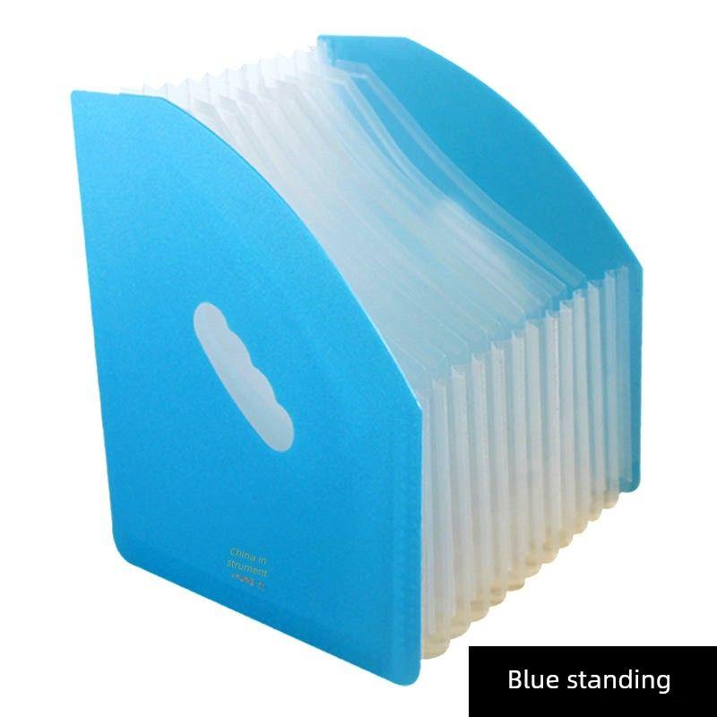 Office Rainbow Note Storage Box Retractable Folder