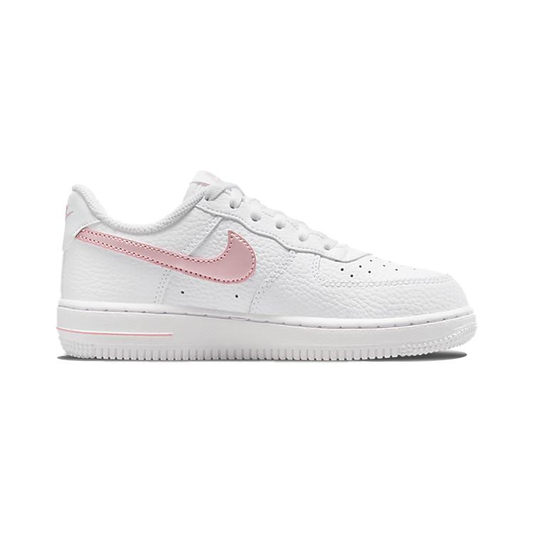 Nike Air Force 1 Slip Resistant Abrasion Resistant Low Top Skateboard Shoes White Pink Children Aged 3 7 Years Old CZ1685-104
