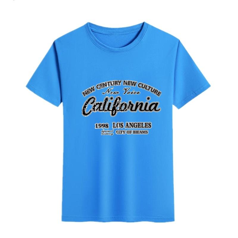 Short-sleeved T-shirt Men And Women Couples Summer Loose Cotton Body Shirt Round Neck Letters Simple Loose Tops