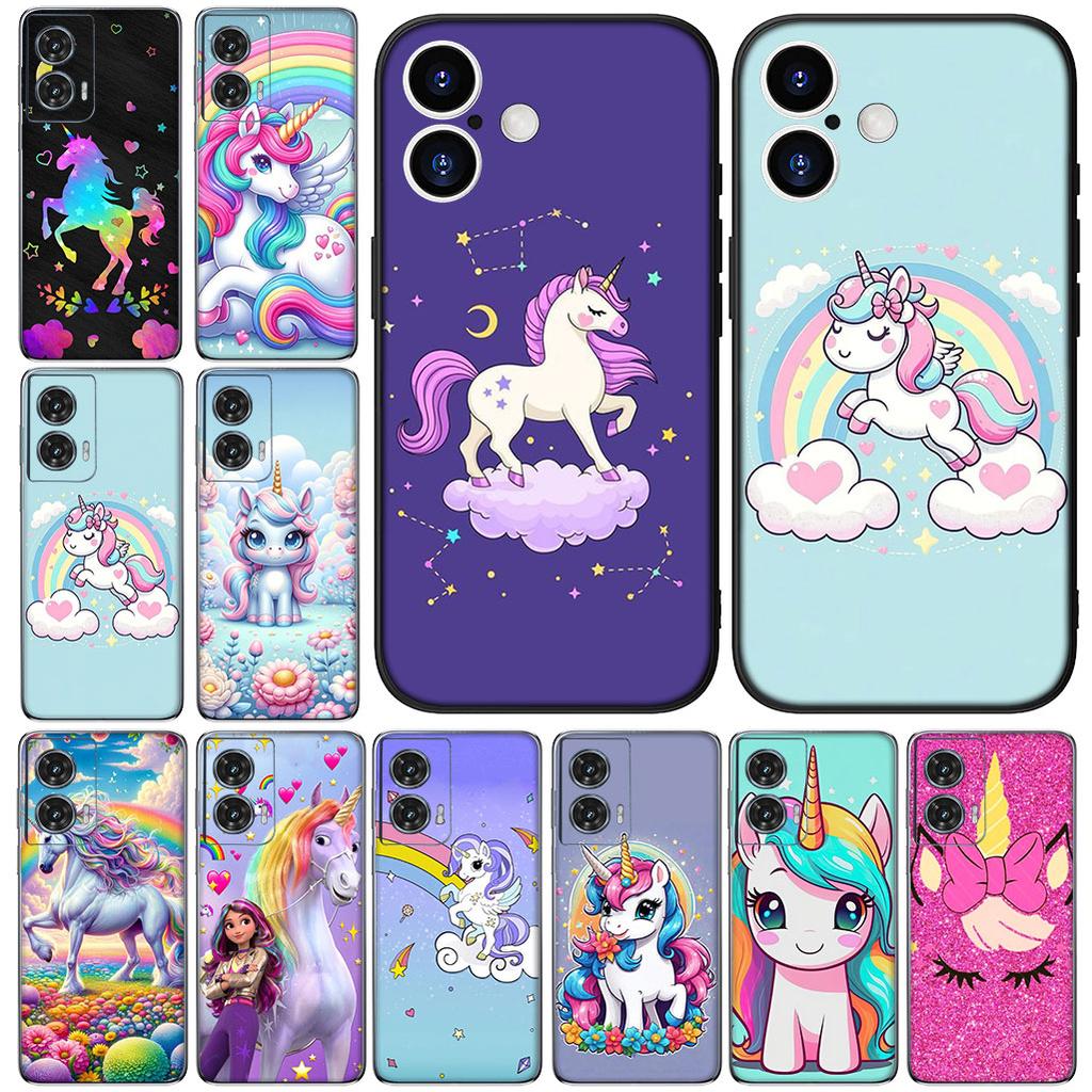Protective Cover Unicorn Cartoon Horse for Apple iPhone 16 15 14 11 Pro Max 6 7 8 Plus + SE2 SE3 SE 2022 2020 8+ Phone Case