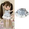 For Blythe Doll Clothes Princess Lace Maid Skirt Set Cute Plaid Pants Vintage Dress Outift Clothing OB24 OB22 1/6 Accessories