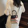 Popular Fashion Woven Handbag Women's New Summer Versatile Straw Woven Shoulder Messenger Bag Bucket Bag