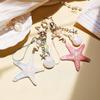 Ocean Pearl Starfish Pendant Keychain - Best Friend Gift Charm
