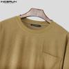 INCERUN Two Pieces Autumn Men Long Sleeve Pullovers Long Pants Casual Corduroy Sets Outfits