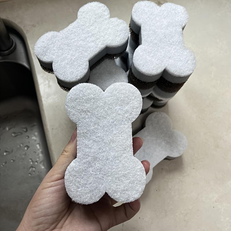 Bone-shaped Magic Sponge with Three-layer Design, Multi-purpose, Highly Absorbent, Durable, and Scratch-resistant, Ideal for Kitchen and Bathroom Use