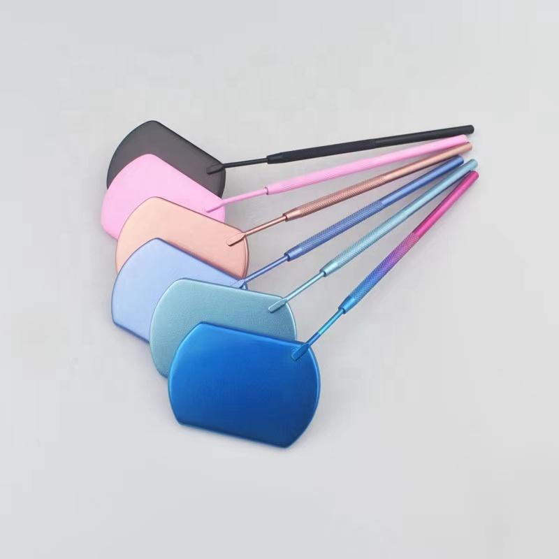 SENKA Cloud Heart Shape Eyelash Extensions Mirror Handle Heart Case Eyelash Inspection Mirror for Eyelash Extensions