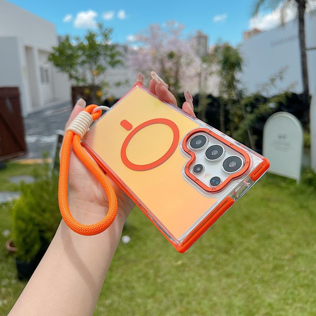 Double Color Xuncai Suitable for Samsung S25 ULTRA Mobile Phone Case Colorful Hardware Magnetic Absorption A55 A06 Full Cover Super Anti Fall