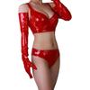 High Gloss Faux Leather Extra Long Gloves Various Shades For Style And Costume Play