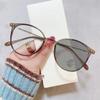Fashion Retro Trendy Photochromic Glasses Men Women Blue Light Blocking Myopia Glasses Unisex Smart Discoloration Eyewear 0-1.0-4.0