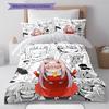 DARLING in the FRANXX Zero Two Pattern Bedding,Quilt Set Quilt Cover Pillowcase Home Birthday Gift (1 * duvet cover + 2 * pillowcase, without core)