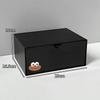Miling Black Transparent Desktop Storage Box (2-Pack)