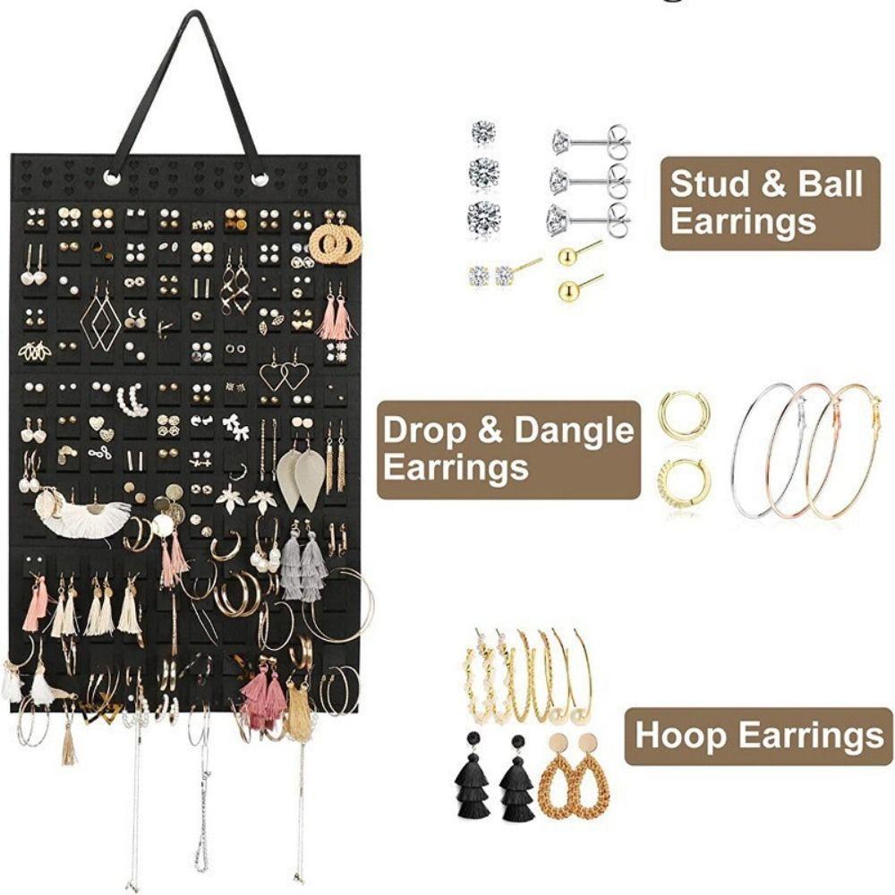 Multicolor Earring Display Stand Wall Hanging Jewelry Organizer Bag  for 300 Pairs of Earrings