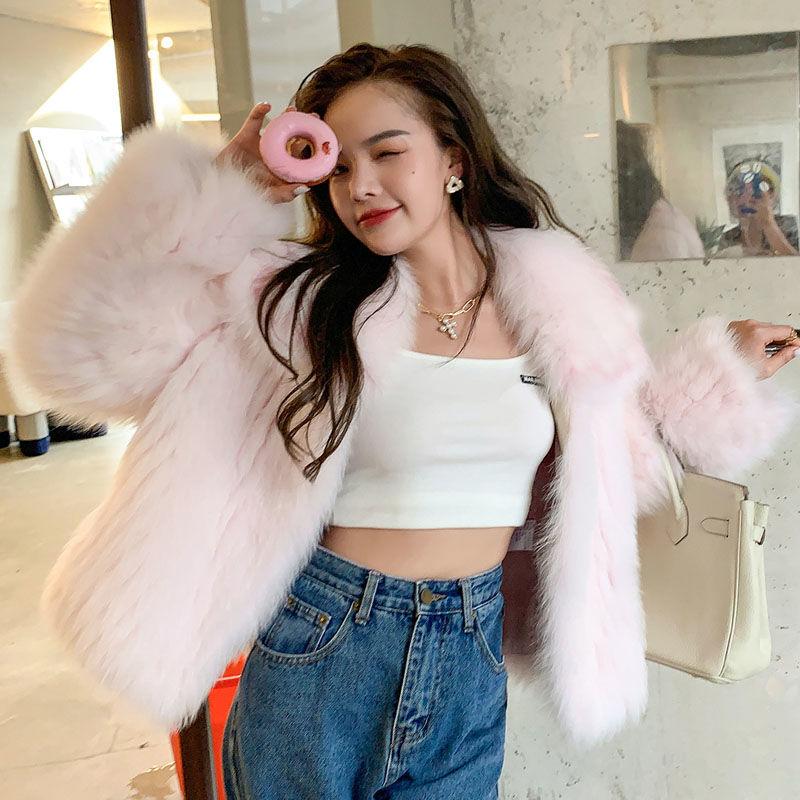 Fox Fur Jacket Women's Short Autumn and Winter Coat Young Mao Mao Fashion Internet Celebrity Outer Wear