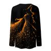 Womens Halloween Graphic Pullover Sweatshirt Long Sleeve Crewneck Casual Top Lightweight Soft Fabric