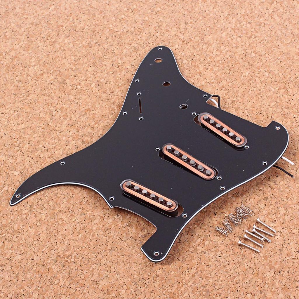 LuDa Alnico V Single Coil Pickup Set for SSS ST Style Guitars In Black (3 Pieces)