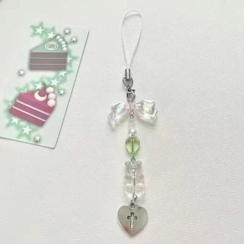 Handgefertigter Schlüsselanhänger Niedliche Perlen-Handy-Kette Schöner Perlen-Handy-Anhänger Handy-Lanyard Schlüsselanhänger für Modebegeisterte