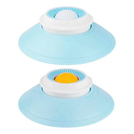 Pet Lick Bowl Dog Liquid Treat Feeder Lick Toy with Suction Cup Fun Slow Feeder with Rotating Ball Non-Slip Licking Bowl for Dogs Cats Enrichment