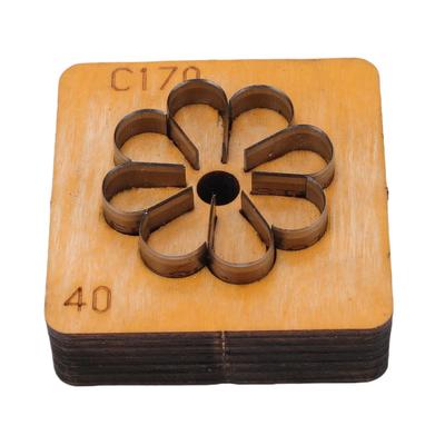 Leather Cutting Mold with   Wood Base Flower Shape Punching Die for Making Keychain Bag Decoration