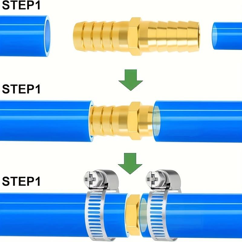 20Pcs Brass Hose Connector, Universal Barb Adapter for Air/Water/Fuel/YouTube Cable - Leak Proof, European and American Thread S